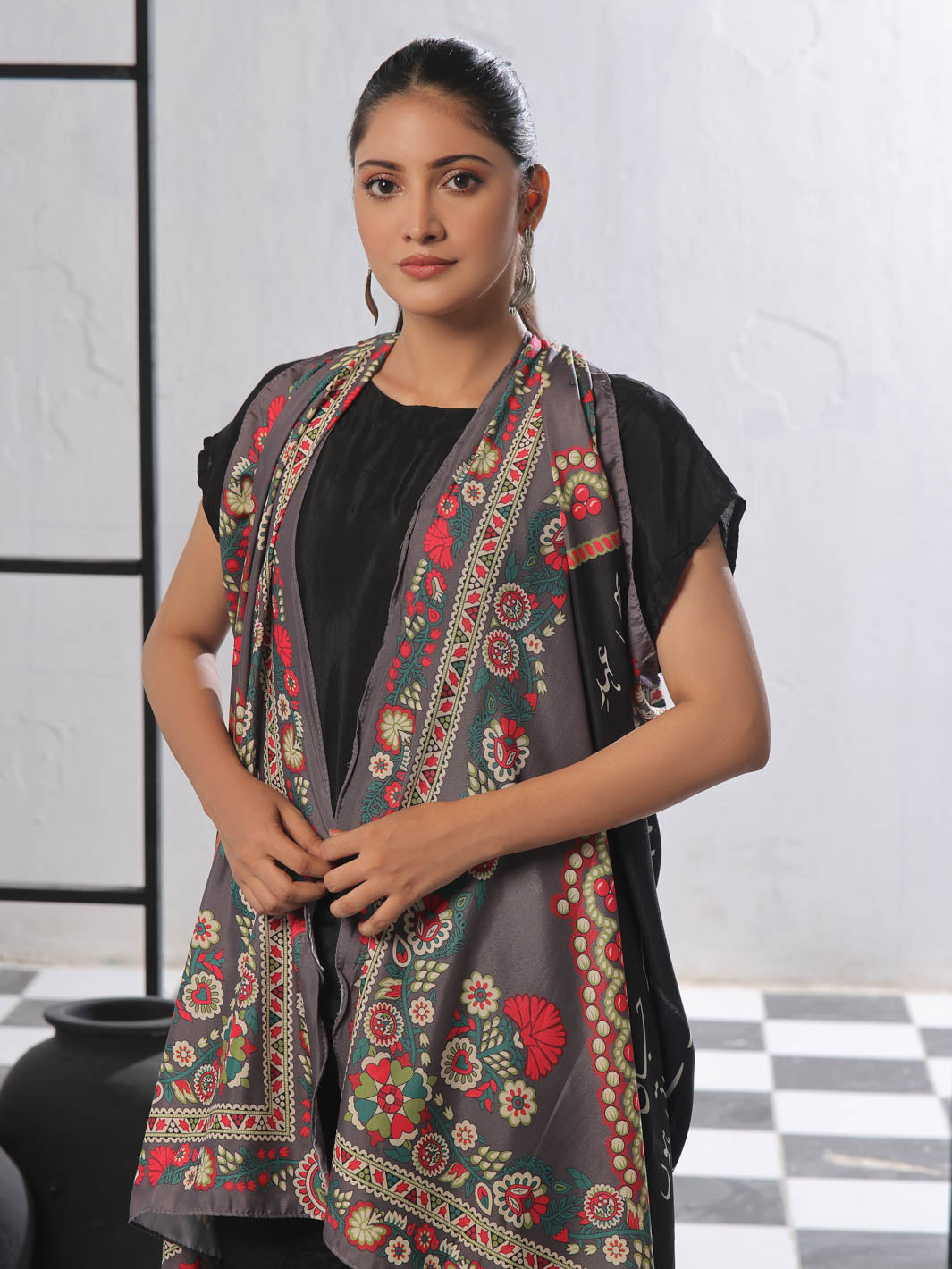 Washma Voile Dupatta (Black)