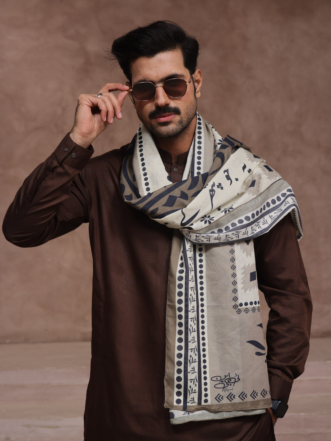 Floral Stole (White - Men)