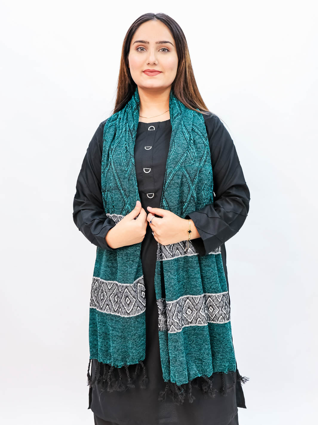 Wool Mini Shawl (Green)