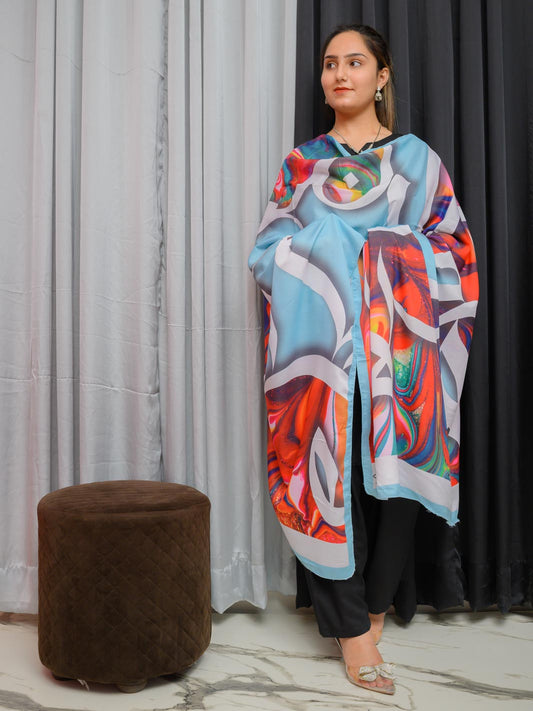 Gulzaar Voile Dupatta (Sky Blue)