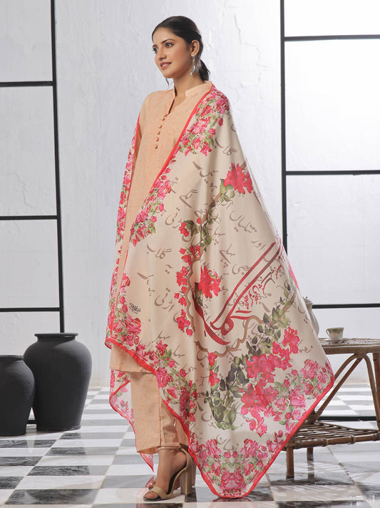 Gulaab Voile Dupatta (Beige)
