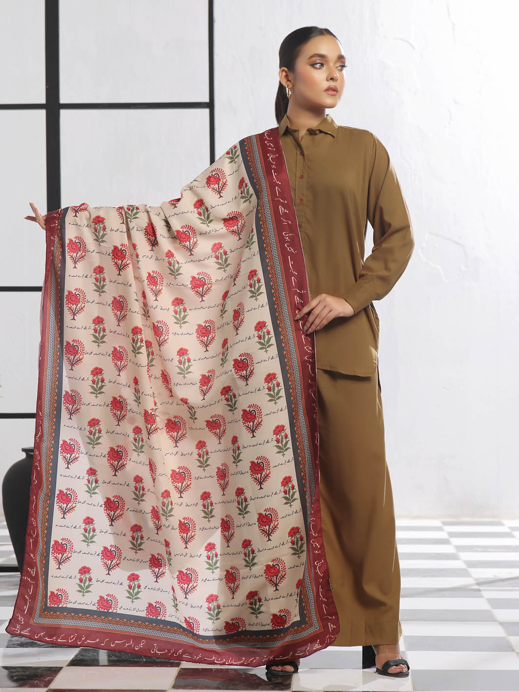 Khudse Voile Dupatta (Skin)