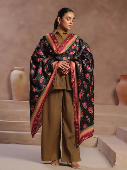 Khudse Voile dupatta (Black)