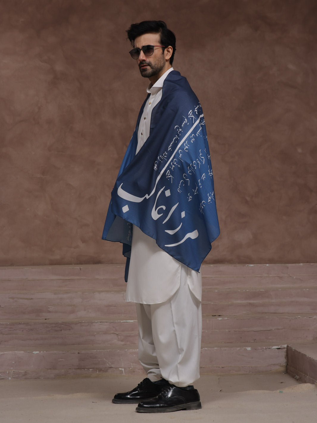 Ghalib Ki Khuwaish Stole (Blue - Men)