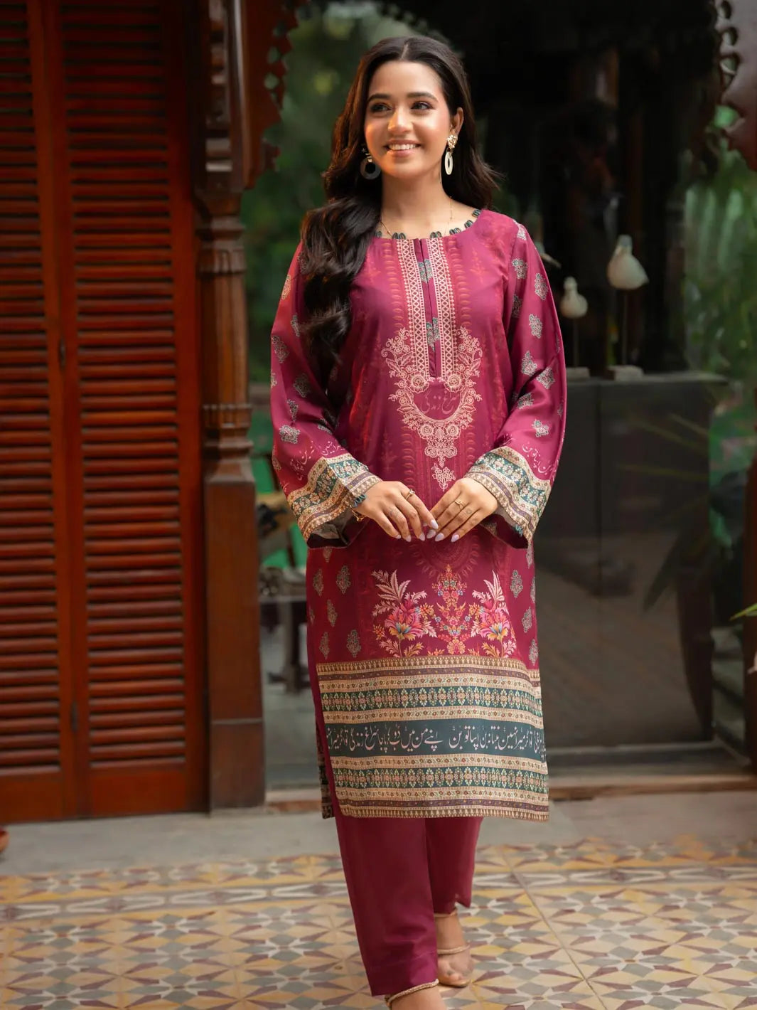 Zareen | 2 Piece |Printed | Maroon