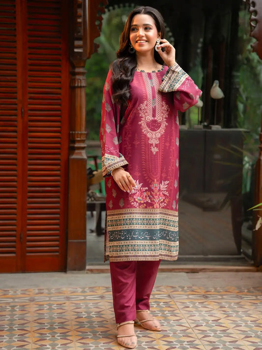 Zareen | 2 Piece |Printed | Maroon