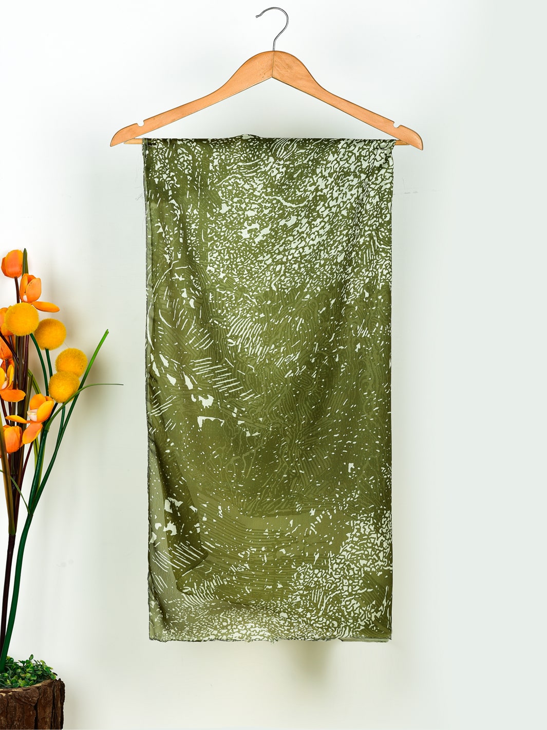Forest silk Stole (Green)