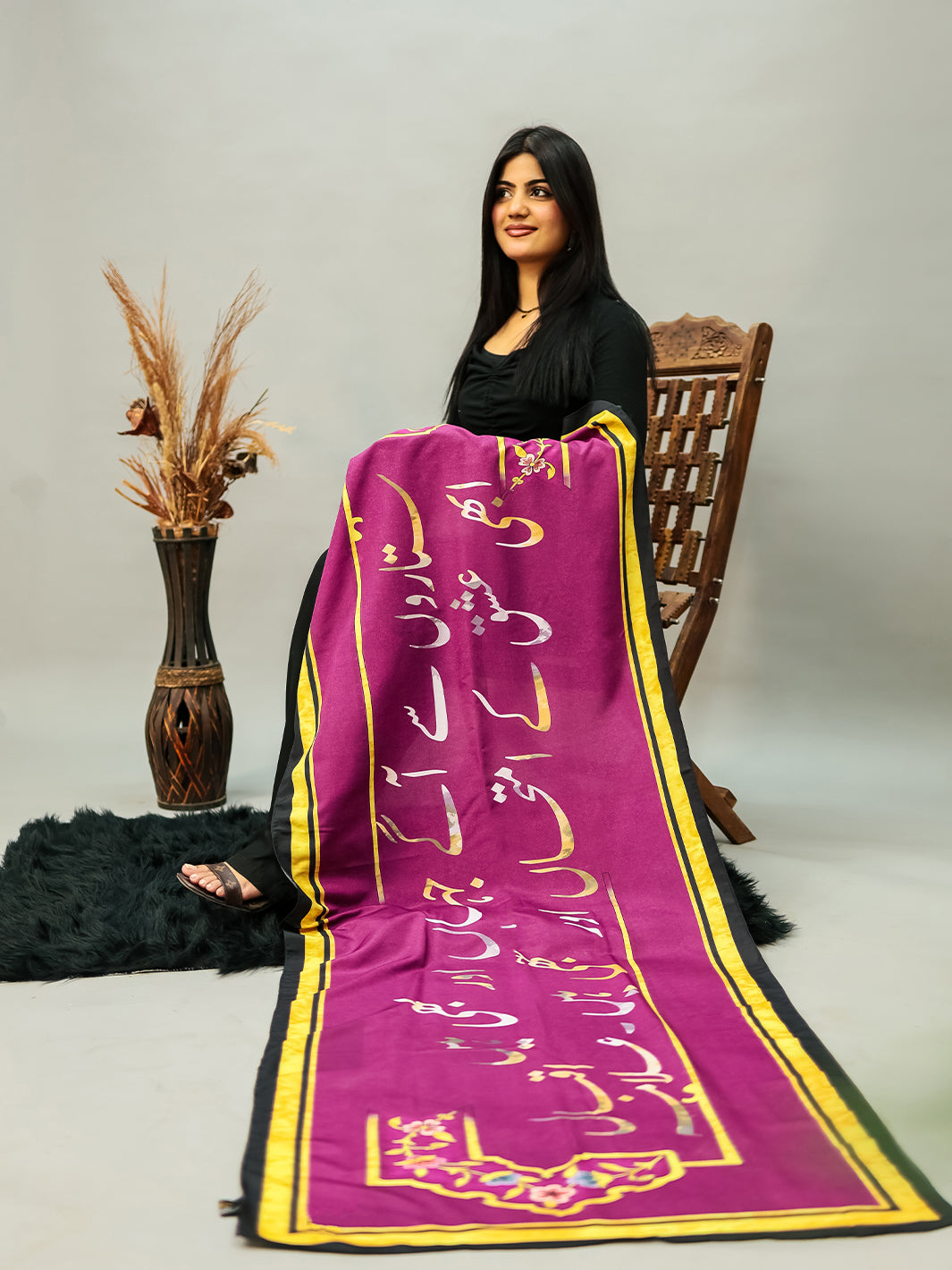 Umeed Stole ( Pinkish)