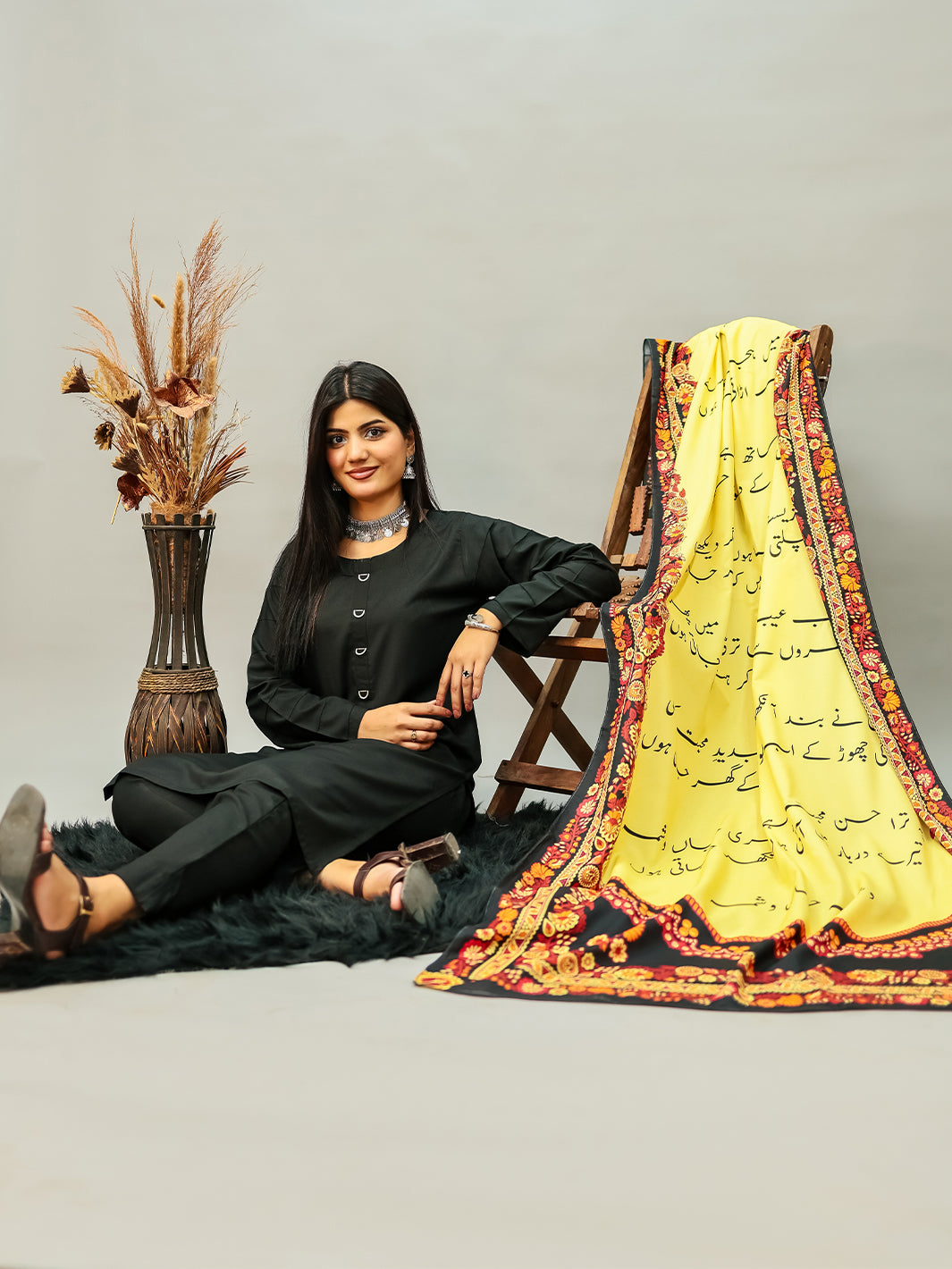 Washma Voile Dupatta (Lemon)