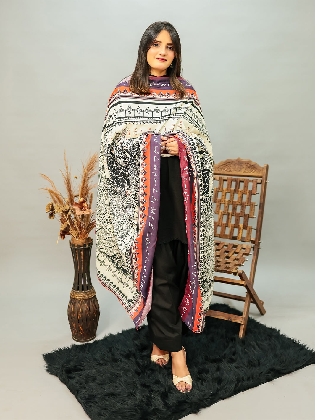 Veran Voile Dupatta (White)
