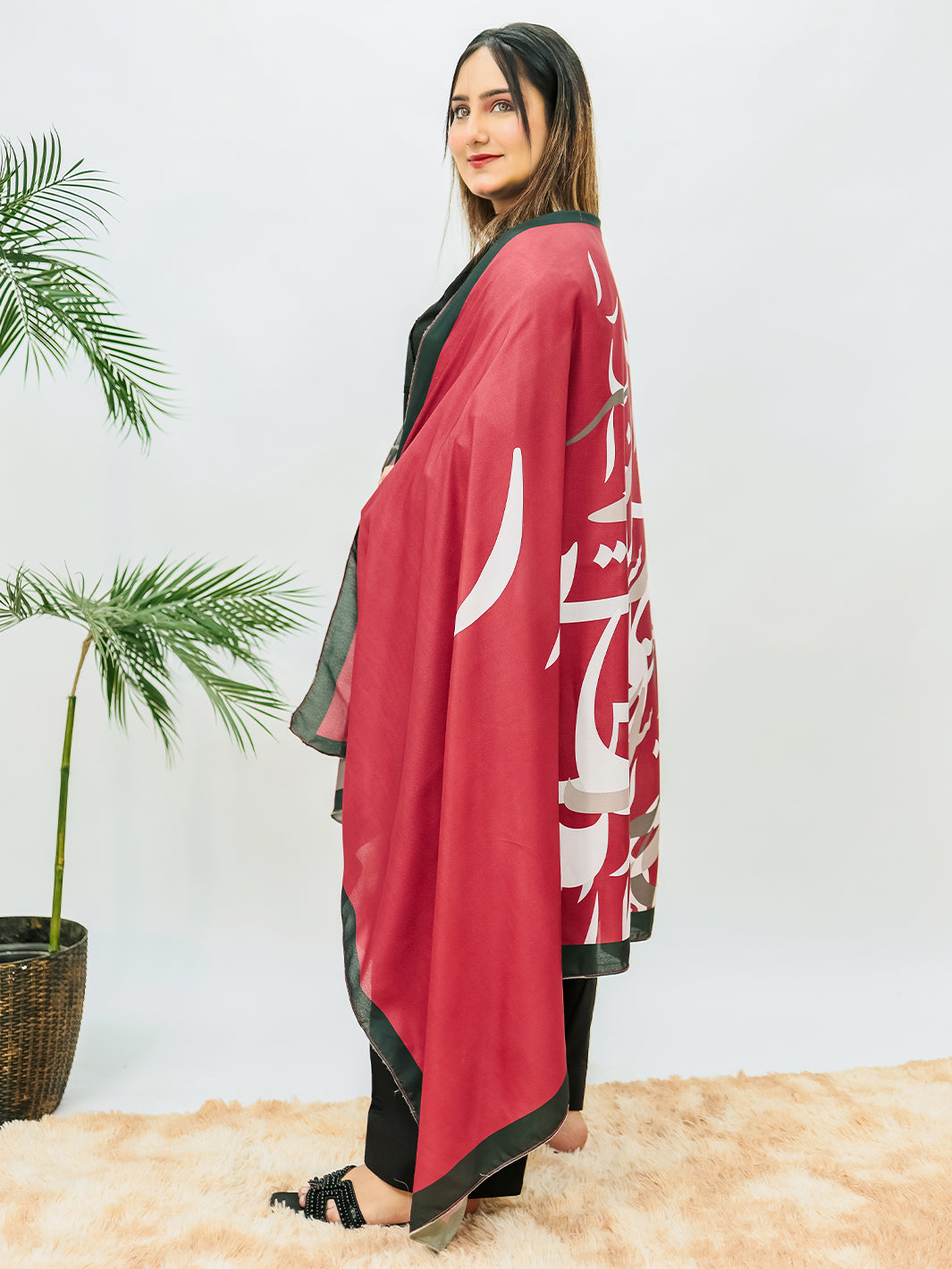 Tadrees voile Dupatta (Red)