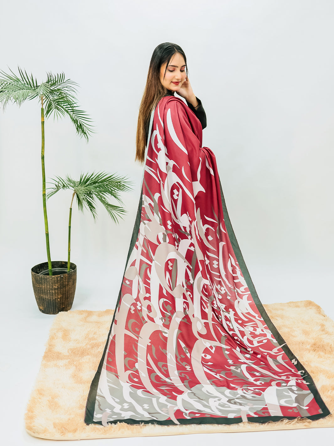 Tadrees voile Dupatta (Red)