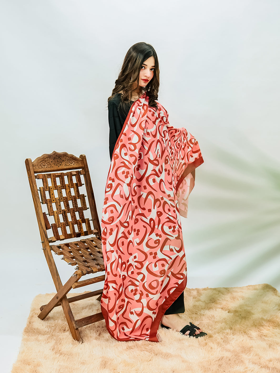 Hujoom Voile Dupatta (Reddish)