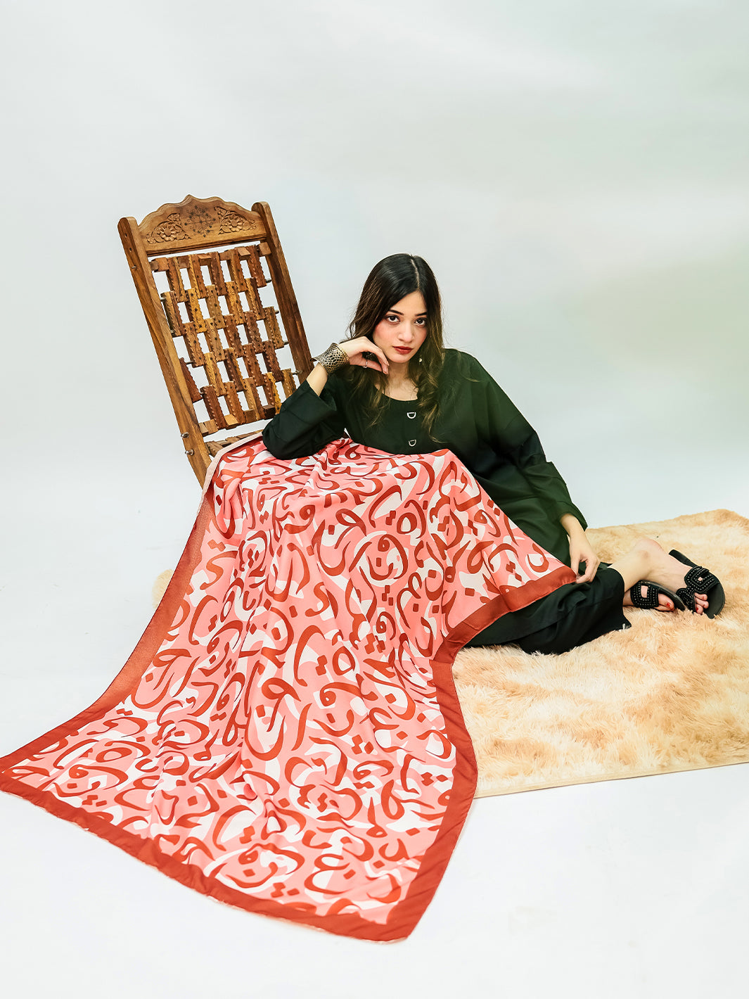 Hujoom Voile Dupatta (Reddish)