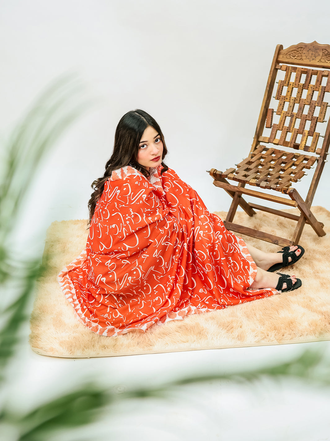 Be Qaida Voile Dupatta (Orange)