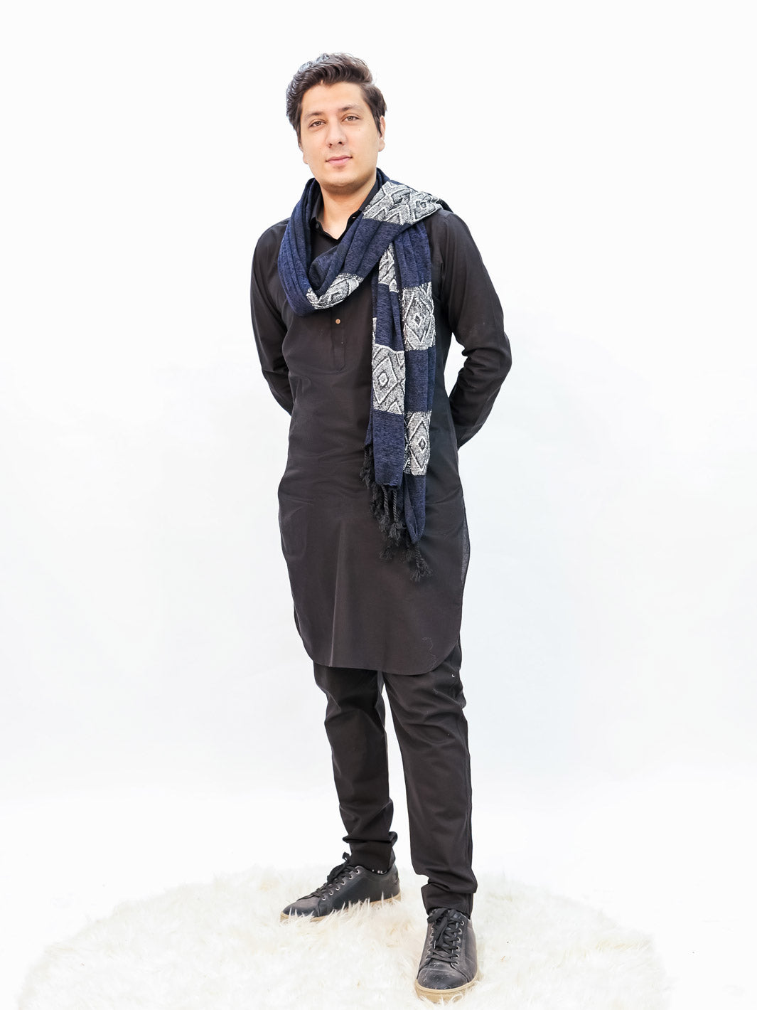 Wool Mini Shawl (Blue)