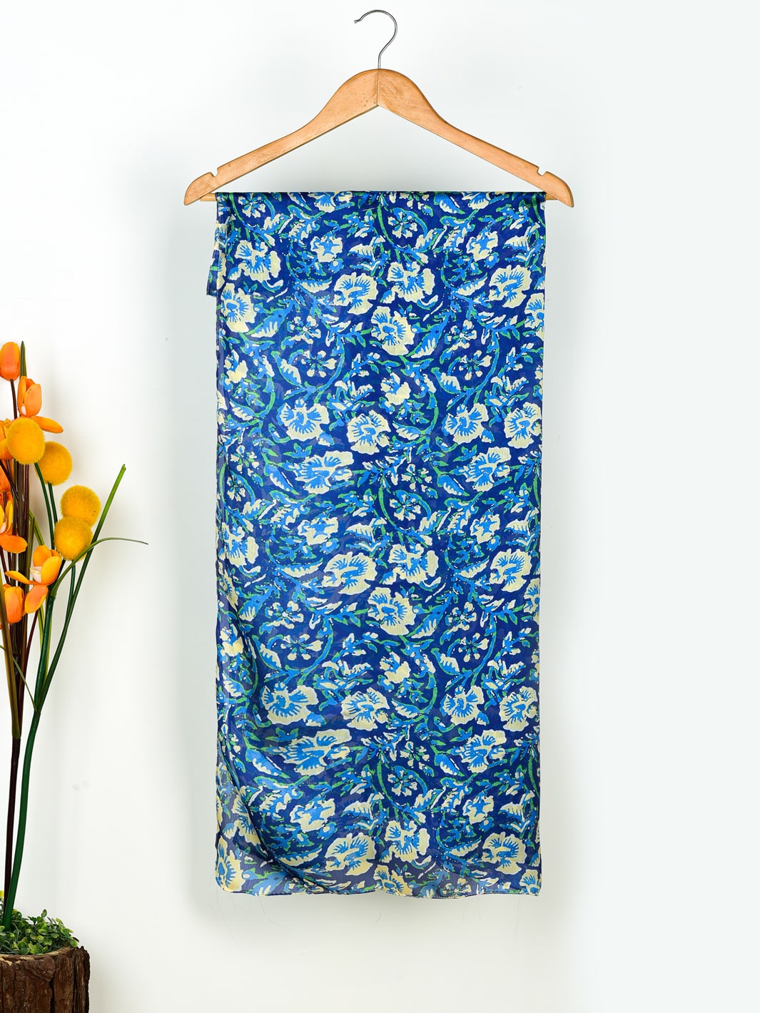 Orchids Floral Stole (Blue)