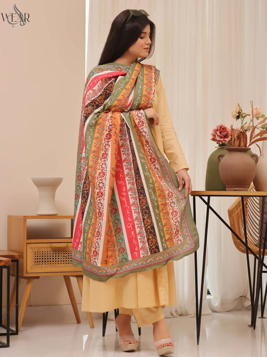 Phool Stripe  Silk Dupatta