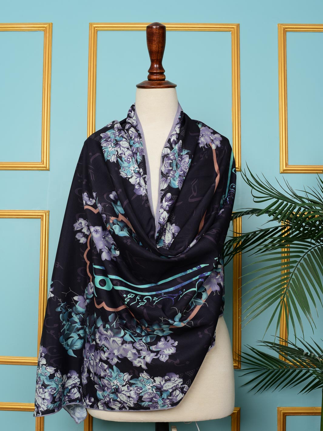 Gulaab Stole (Black)