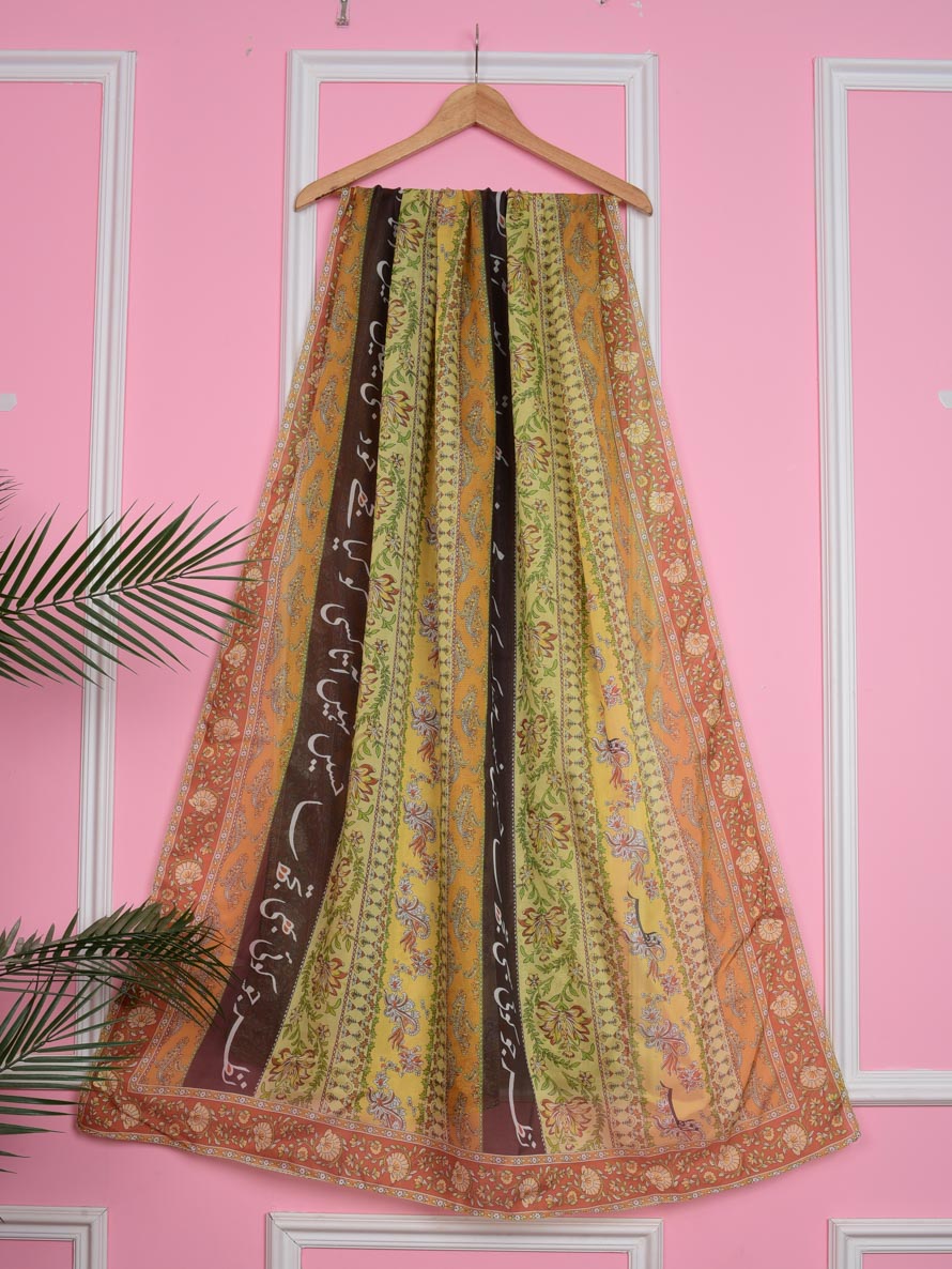 Phool Stripe  Premium Silk Dupatta (Light)