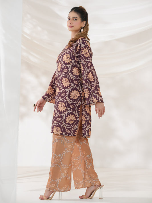Ilhaam Eilif Co-Ord Set (Maroonish)